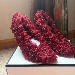 Burgundy Fur Heels
